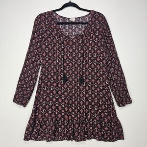Garage Long Sleeve Boho Floral Dress Size Medium